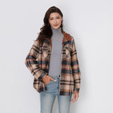 Amelia | Női kockás, kapucnis flaneldzseki