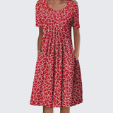 Luna | Kényelmes virágmintás ruha zsebekkel