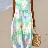 Erin | Midi dress with pastel flowers