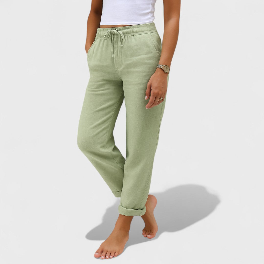 Clara | Lenvászon nadrág elegáns részletekkel