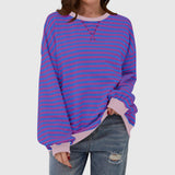 Petra | Csíkos laza hosszú ujjú blúz