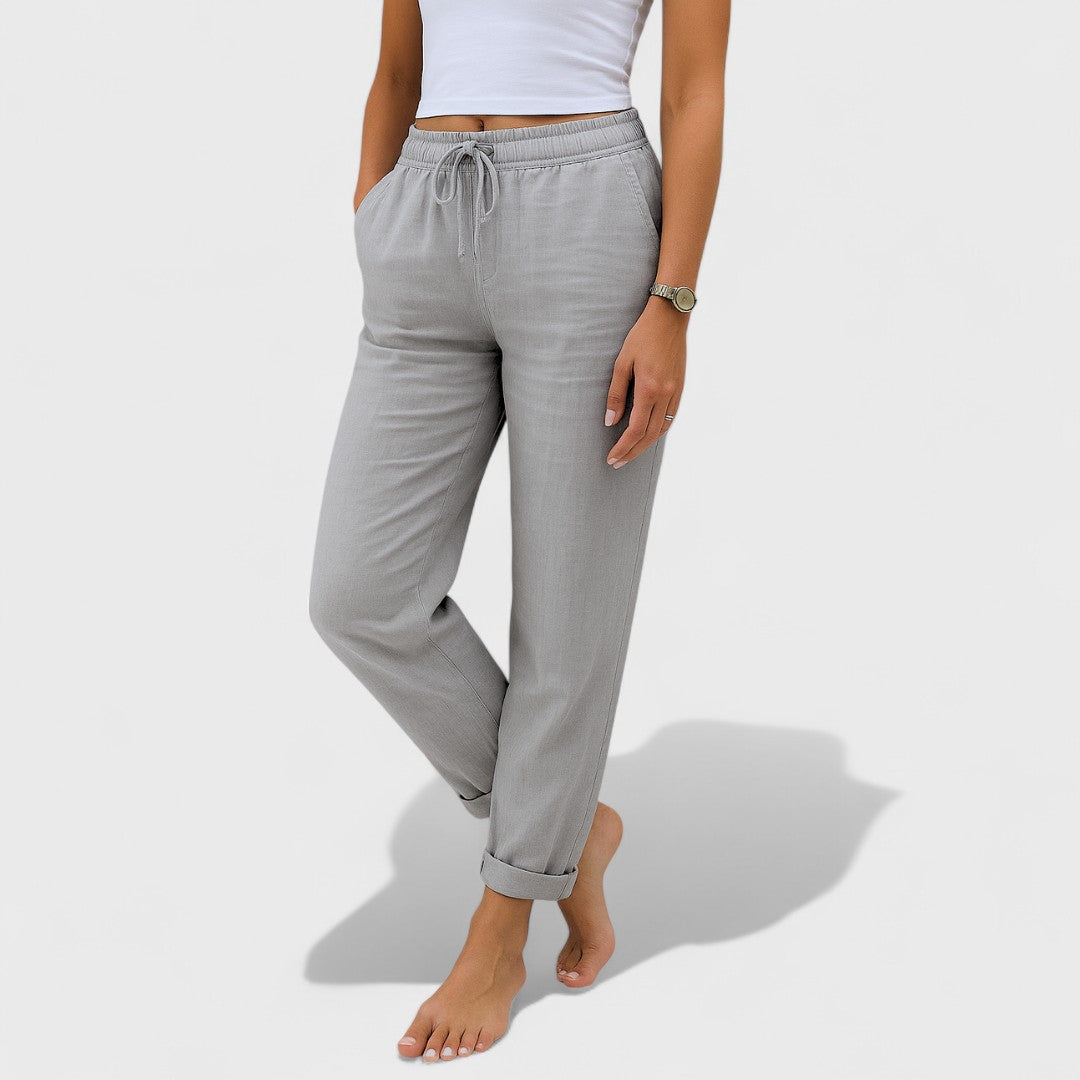 Clara | Lenvászon nadrág elegáns részletekkel