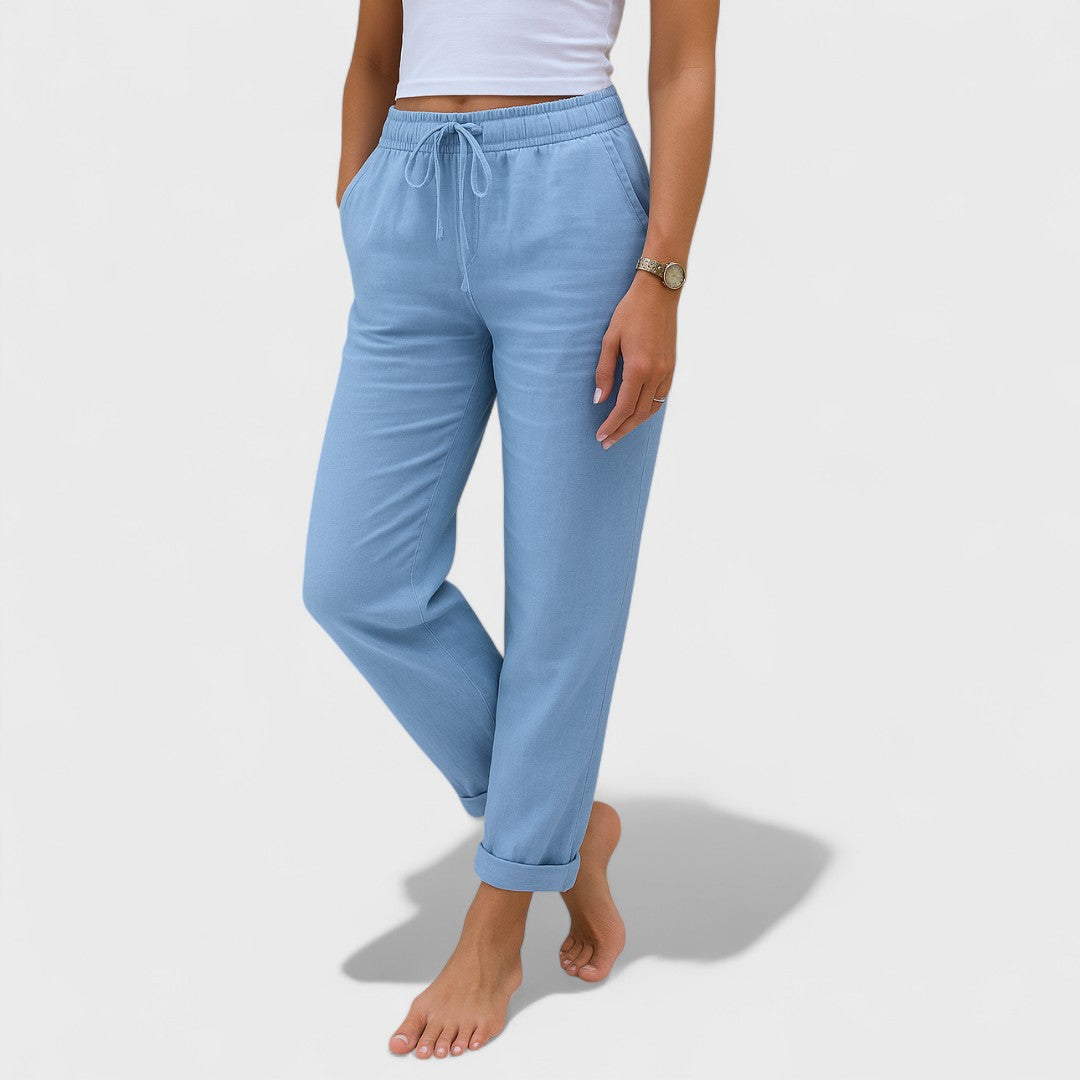 Clara | Lenvászon nadrág elegáns részletekkel