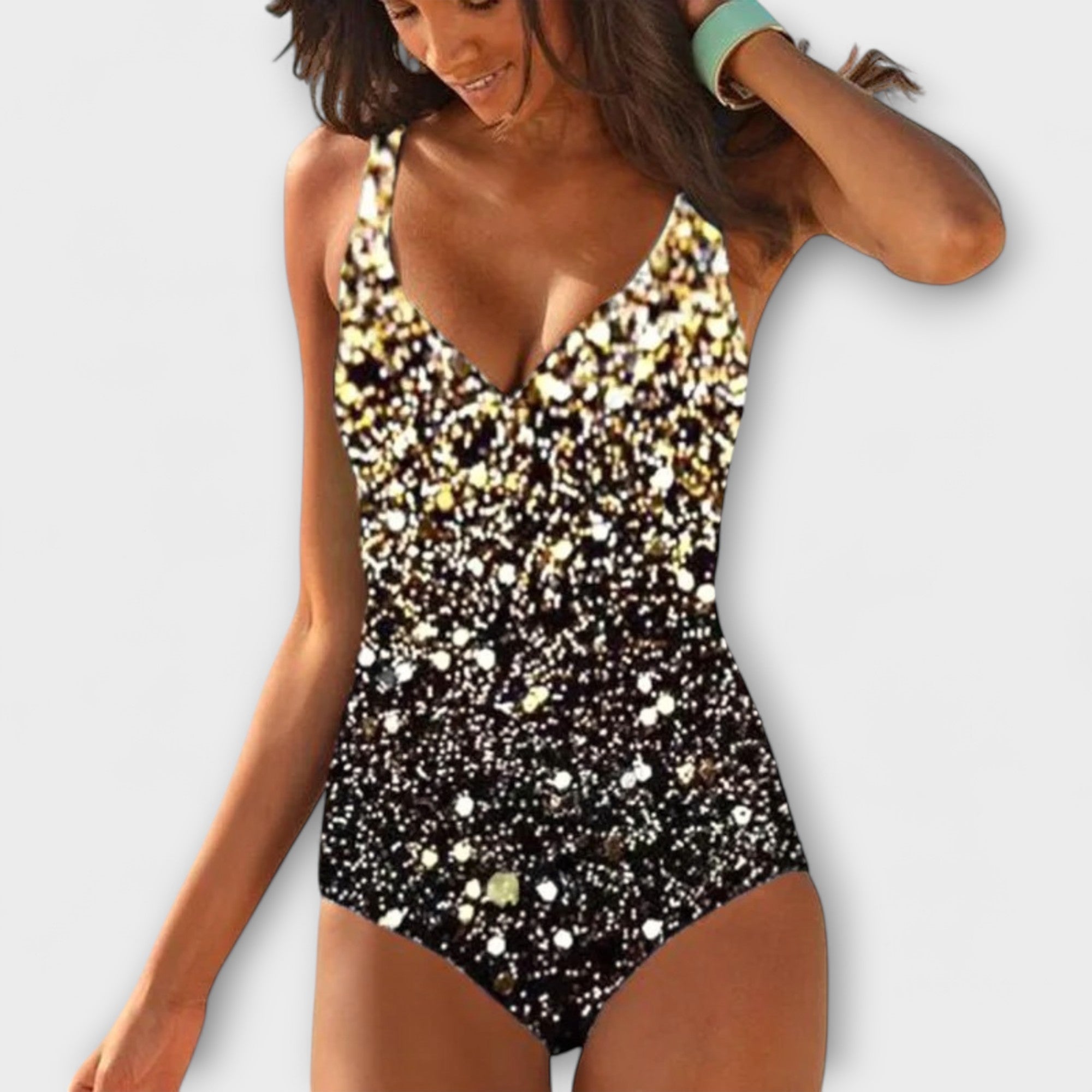 Csenge | Elegáns monokini élénk mintákkal