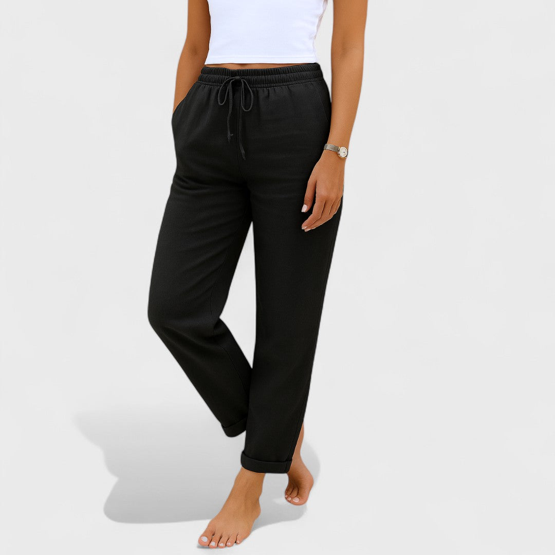 Clara | Lenvászon nadrág elegáns részletekkel