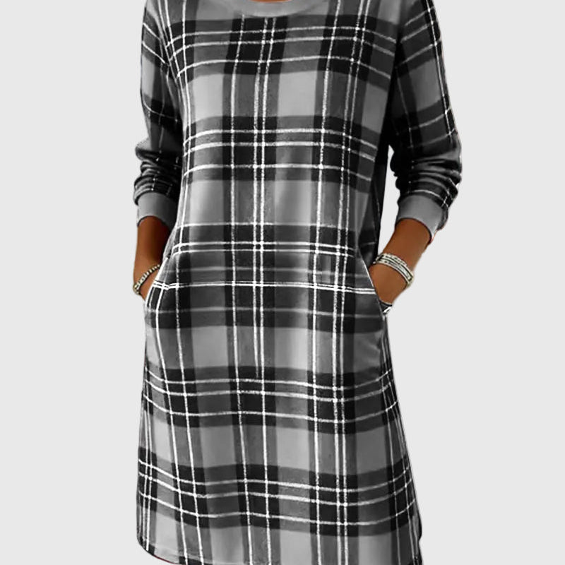 Kira | Puha kockás Eloise ruha