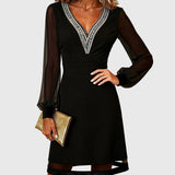 Lilla | Elegáns V-nyakú, karcsúsító ruha