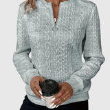 Amalie | Kötött elegáns cipzárral pulóver