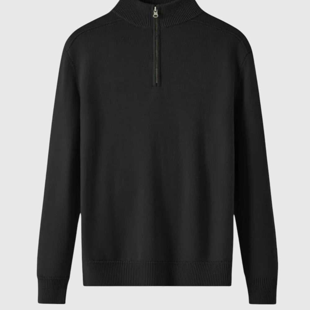 Jenő | Merino gyapjú cipzáras pulóver