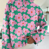 Alice | Virágmintás kötött pulóver