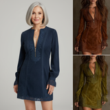 Eve | Elegáns velúr csipkés ruha