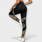 Panna | Leopardmintás elasztikus leggings zsebbel