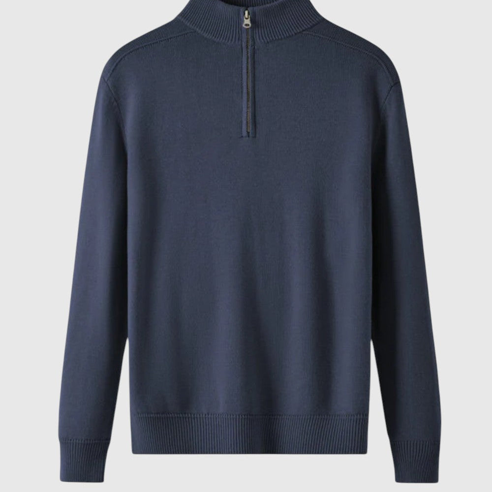 Jenő | Merino gyapjú cipzáras pulóver