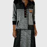 Vellora | Színes panels gombos ruha