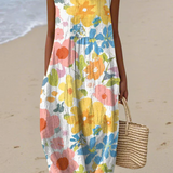 Ella | Pasztell virágmintás midi ruha