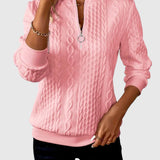 Amalie | Kötött elegáns cipzárral pulóver