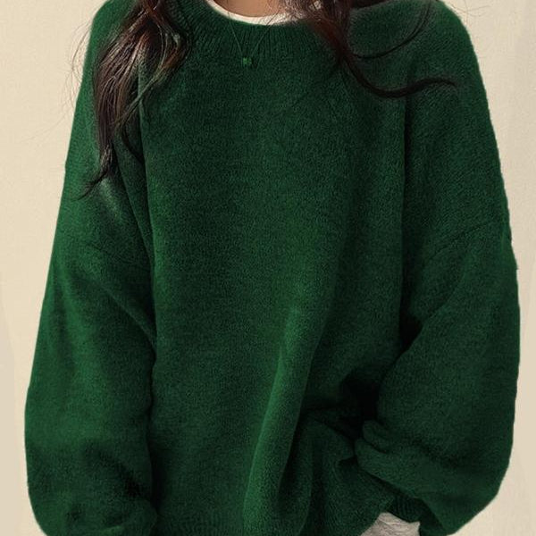 Kiara | Női lezser pulóver ejtett vaillrésszel