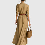 Clara | Elegáns hosszú ruha övvel