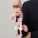 Bátor ló - Rózsaszín és fehér Kulcstartó