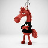 Atrevido Cavalo - Chaveiro Vermelho e Preto