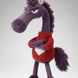 Merész ló - Lila és piros szív kulcstartó