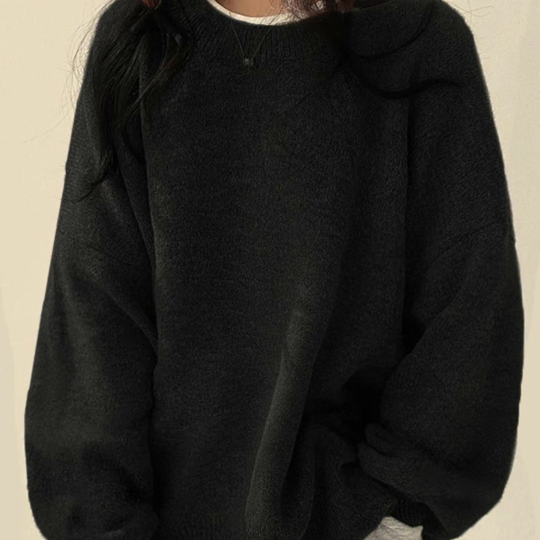 Kiara | Női lezser pulóver ejtett vaillrésszel