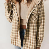 Amelia | Női kockás, kapucnis flaneldzseki