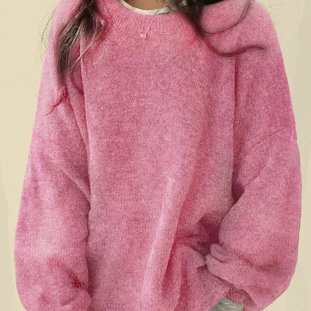 Kiara | Női lezser pulóver ejtett vaillrésszel