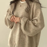 Kiara | Női lezser pulóver ejtett vaillrésszel