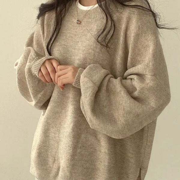 Kiara | Női lezser pulóver ejtett vaillrésszel