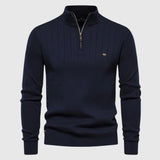 Gomb | Kényelmes elegáns cipzáras pulóver