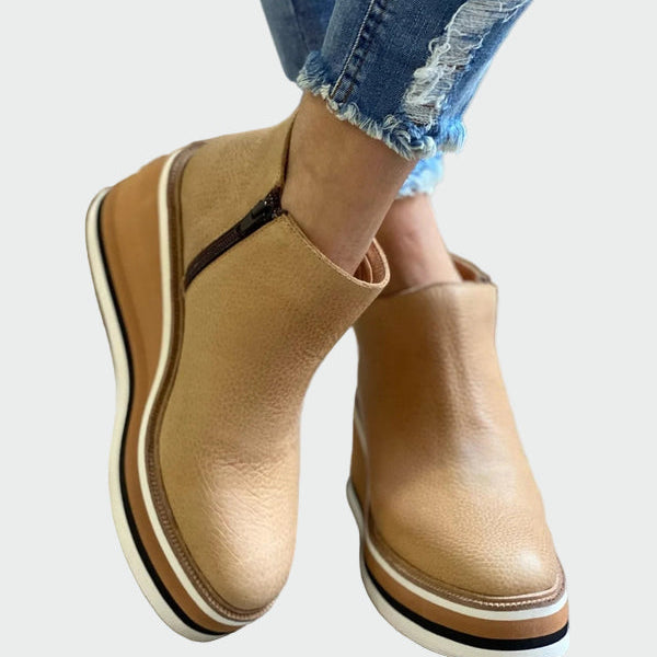 Emma | Karamell színű cipők platform