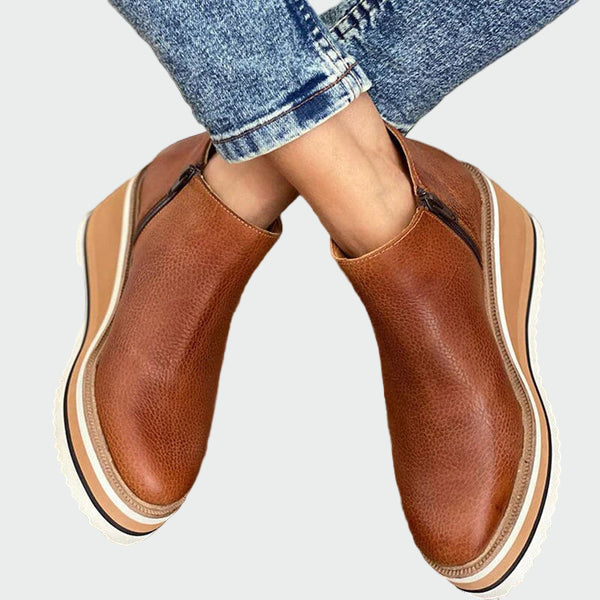 Emma | Karamell színű cipők platform