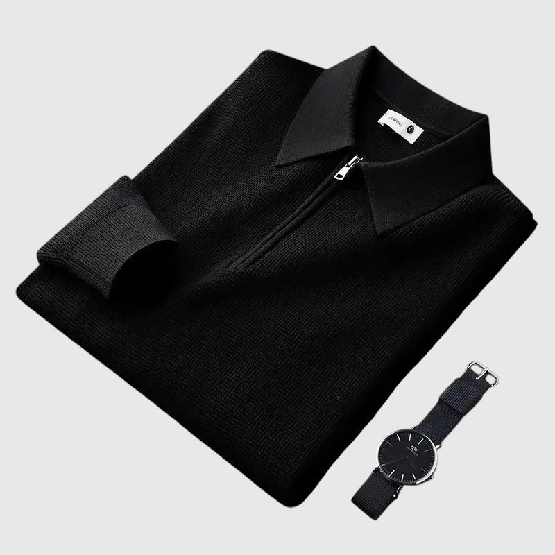 Ákos | Cipzáras ferfi elegáns pulóver