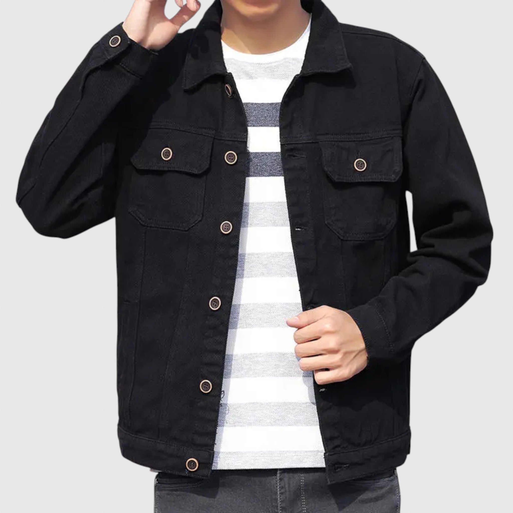 Tihomir | Férfi klasszikus farmerdzseki stílusos