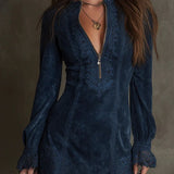 Eve | Elegáns velúr csipkés ruha