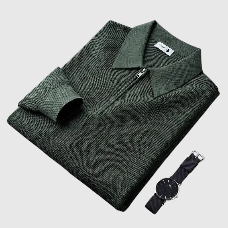 Ákos | Cipzáras ferfi elegáns pulóver