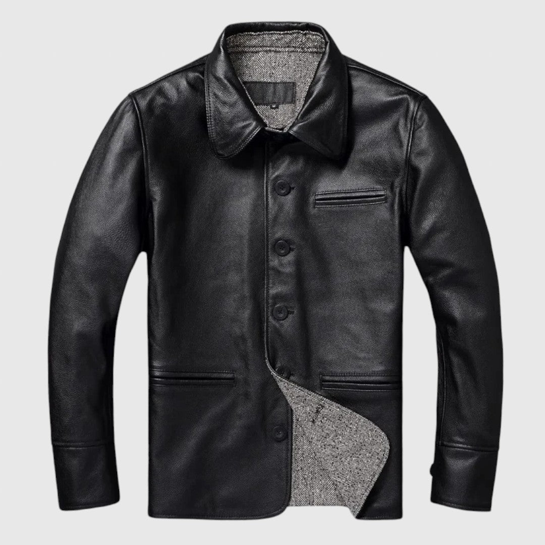 Todor | Férfi bőrkabát stílusos vailasztás