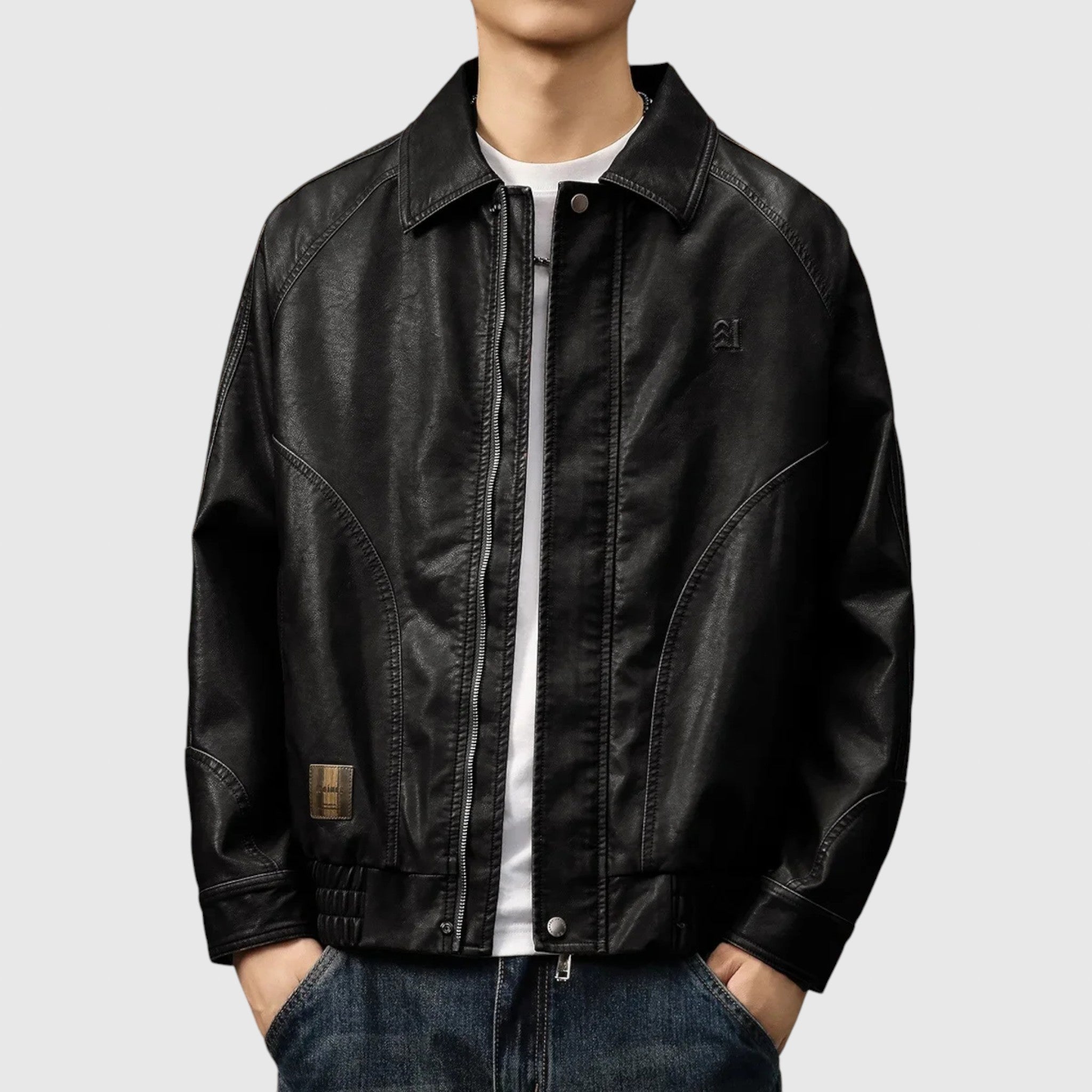 Zsófia | Időtlen ferfi bőrkabát elegancia