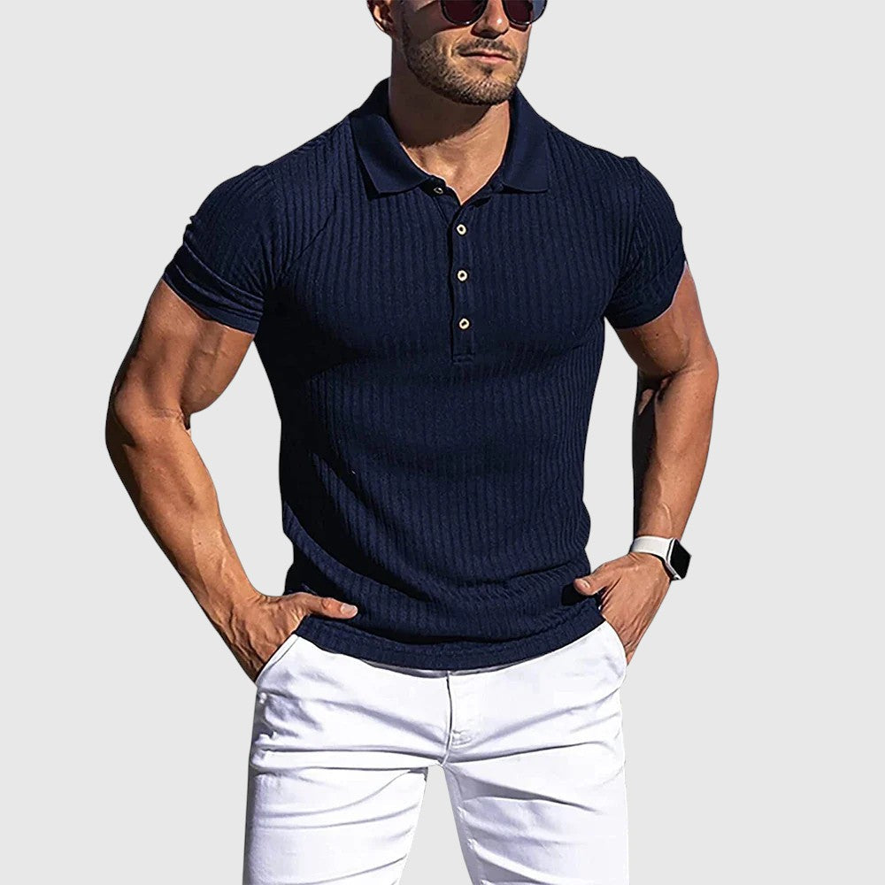 Henrik | Elegáns csíkos ferfi polóing