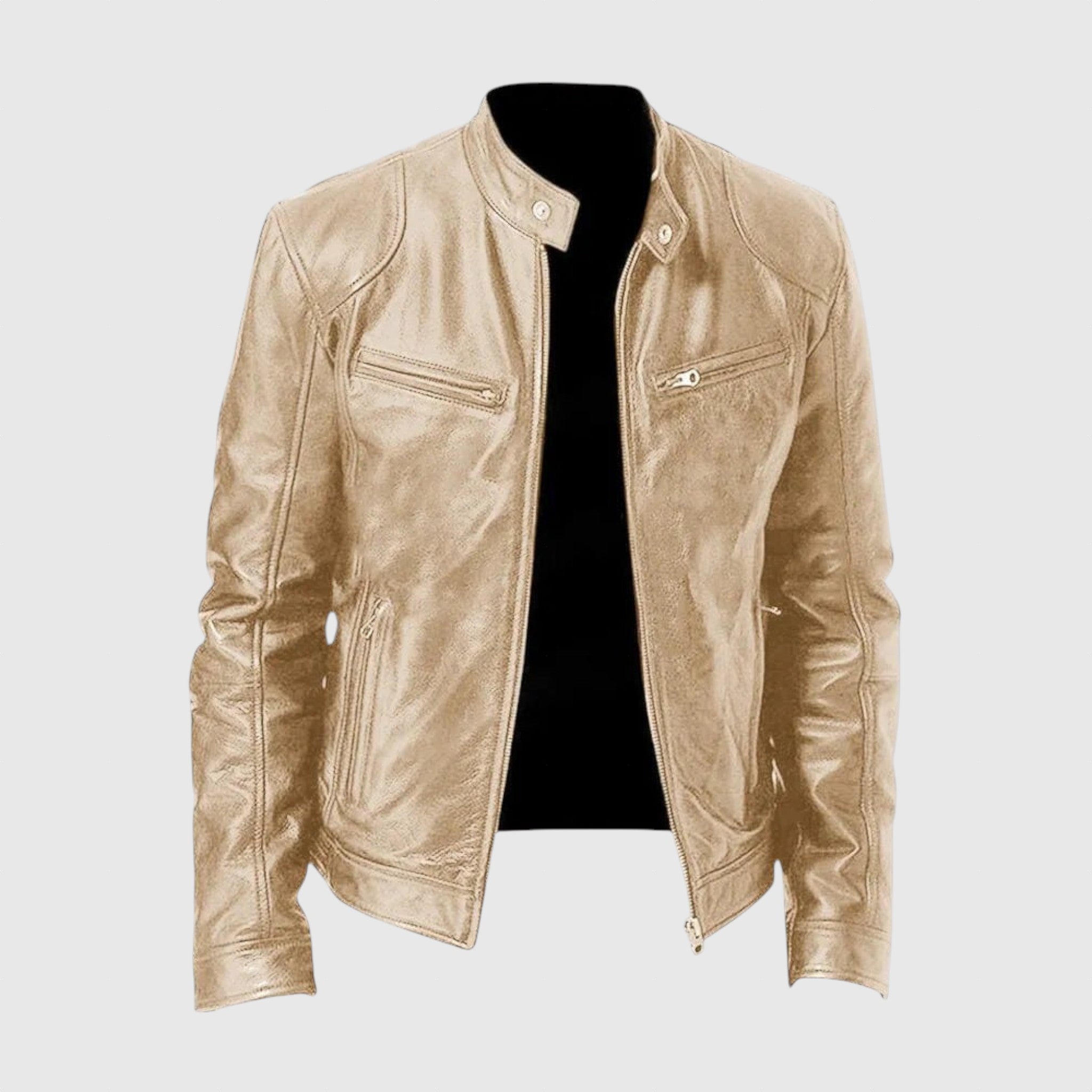 Henry | Elegáns meleg bőrkabát őszre 