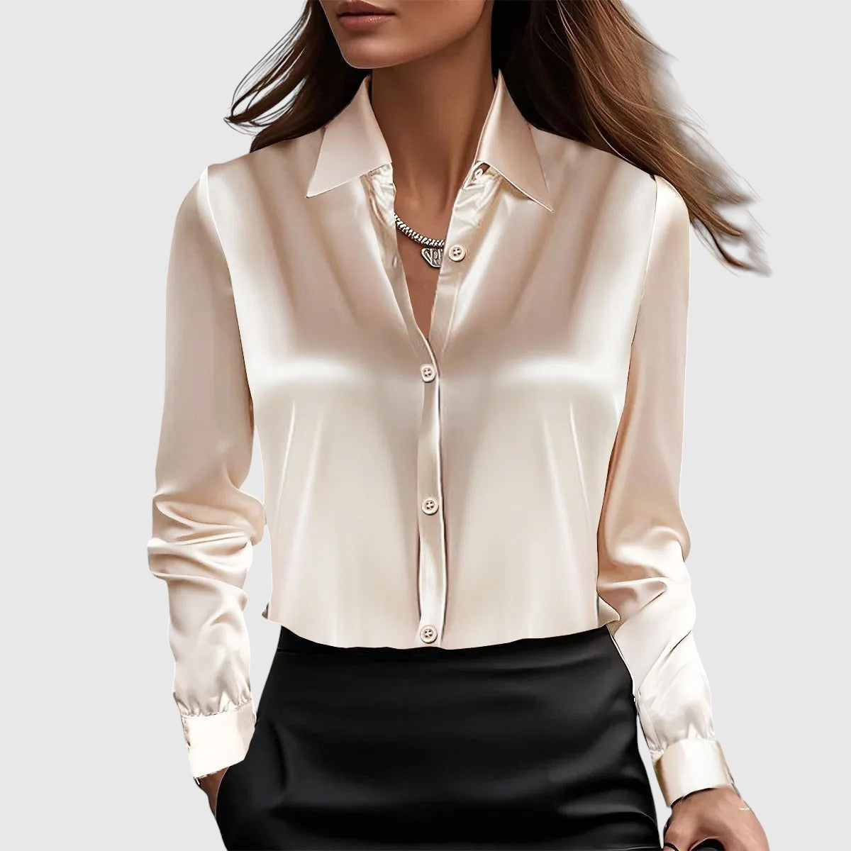 Lucia | Elegáns selyem ing nőies megjelenés 