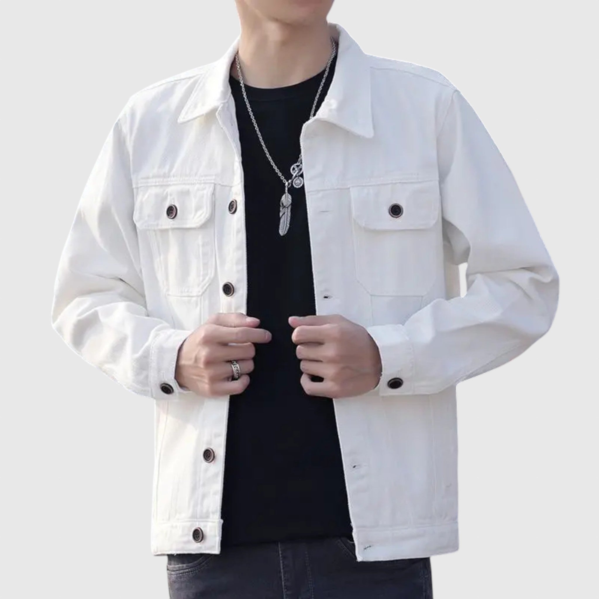 Tihomir | Férfi klasszikus farmerdzseki stílusos