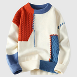 Jordan | Patchwork pulóver mintás kötött