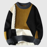 Jordan | Patchwork pulóver mintás kötött