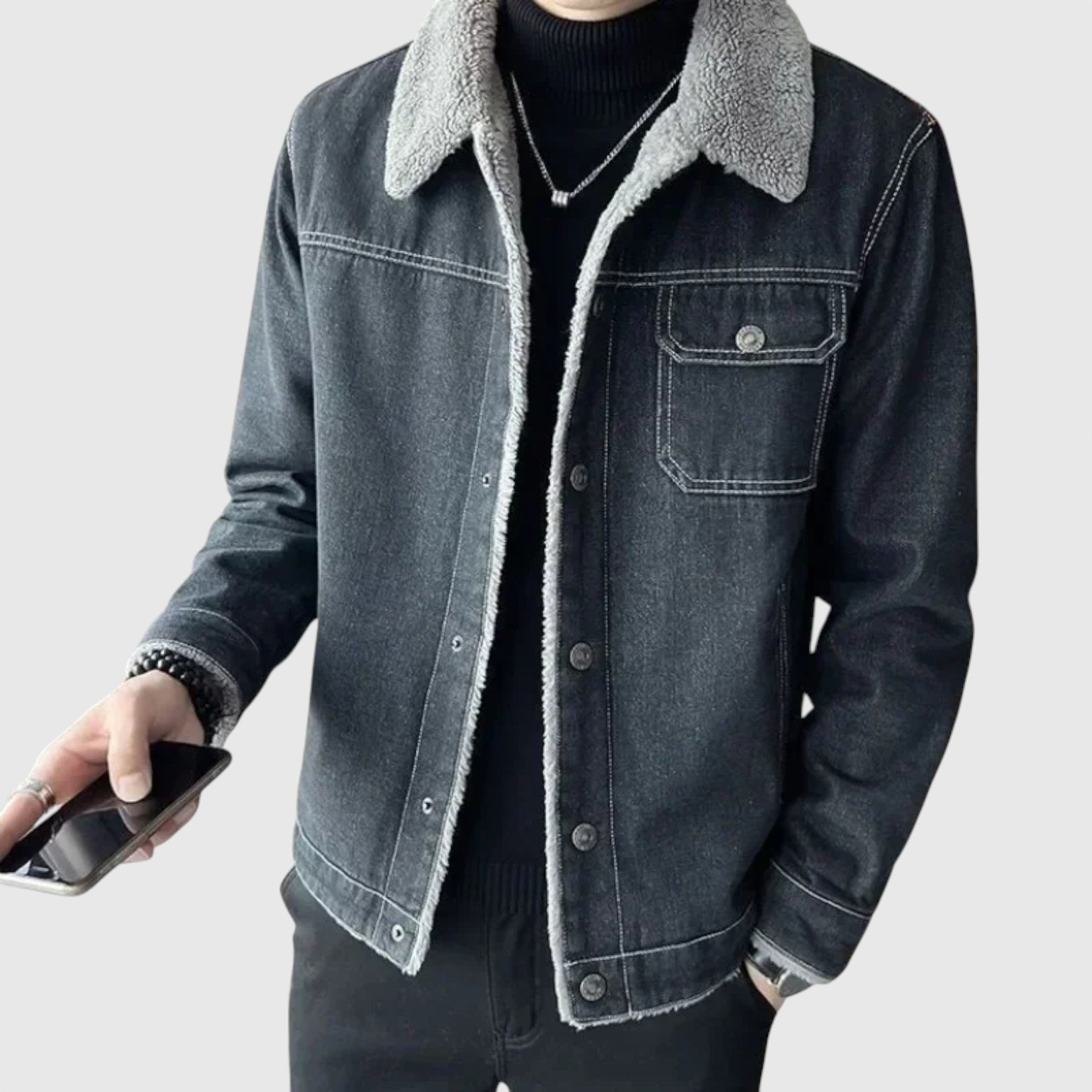 James | Sokoldalú férfi klasszikus farmerdzseki