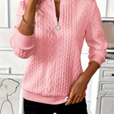 Emma | Cipzáras kötött pulóver 