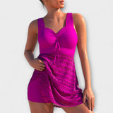 Izabella | Elegáns fekete fürdőruha szoknyával