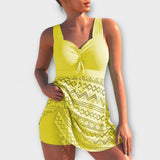 Izabella | Elegáns fekete fürdőruha szoknyával