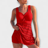 Izabella | Elegáns fekete fürdőruha szoknyával